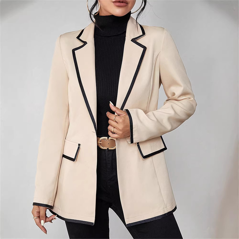 Blazer Elegante para Mujer | Americana Casual Chic Color Albaricoque | Entretiempo - Imagen 6