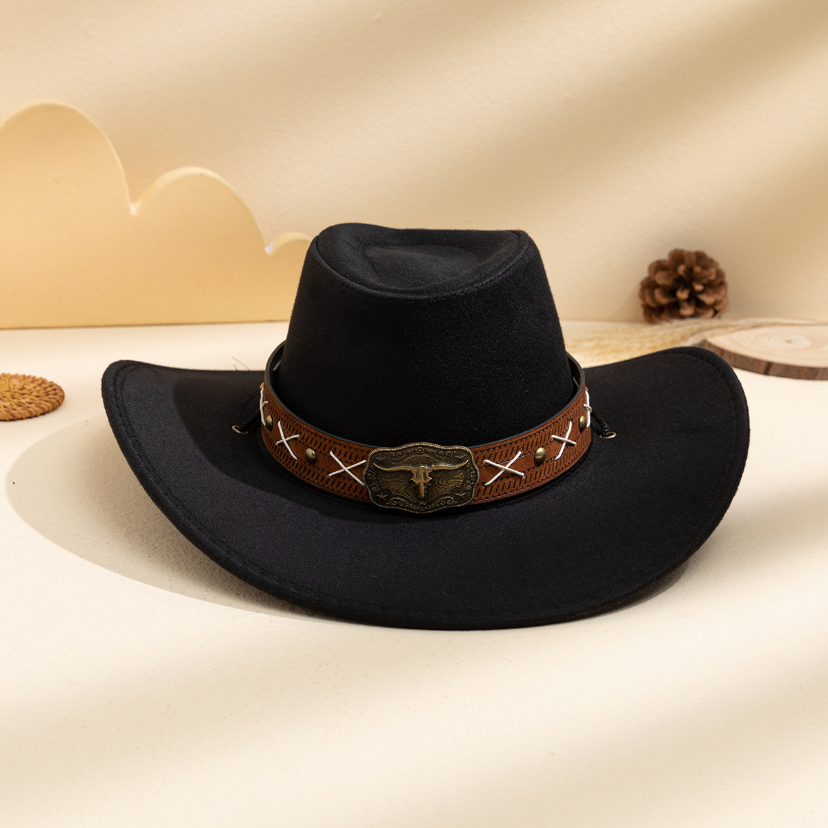 Sombrero de Sol Western Retro con Hebilla Metálica | Unisex para Hombre y Mujer | Estilo Vaquero Chic - Imagen 3