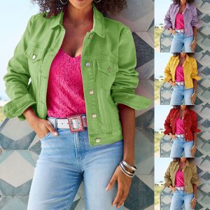 Chaqueta Vaquera Color Camel para Mujer | Cazadora Denim Oversize | Entretiempo