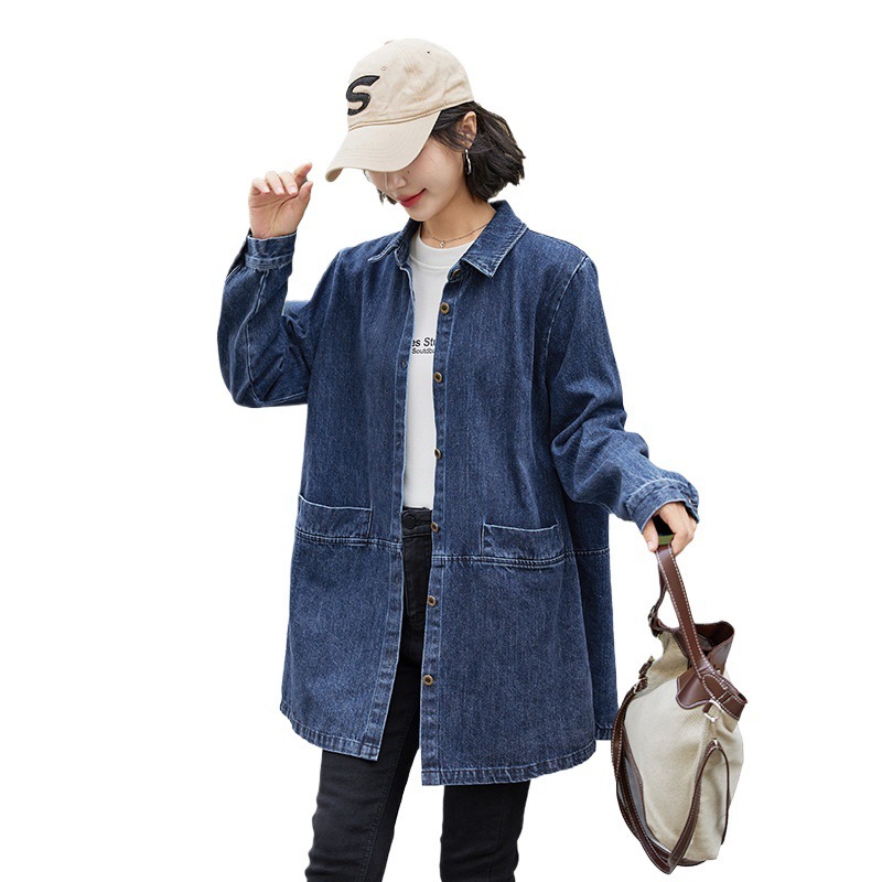Gabardina Largo Medio para Mujer | Trench Holgado Tallas Grandes | Primavera Otoño - Imagen 4