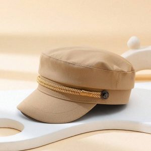 Sombrero Newsboy Octogonal Coreano-Japonés | Ajustable con Trenza | Estilo Vintage para Mujer