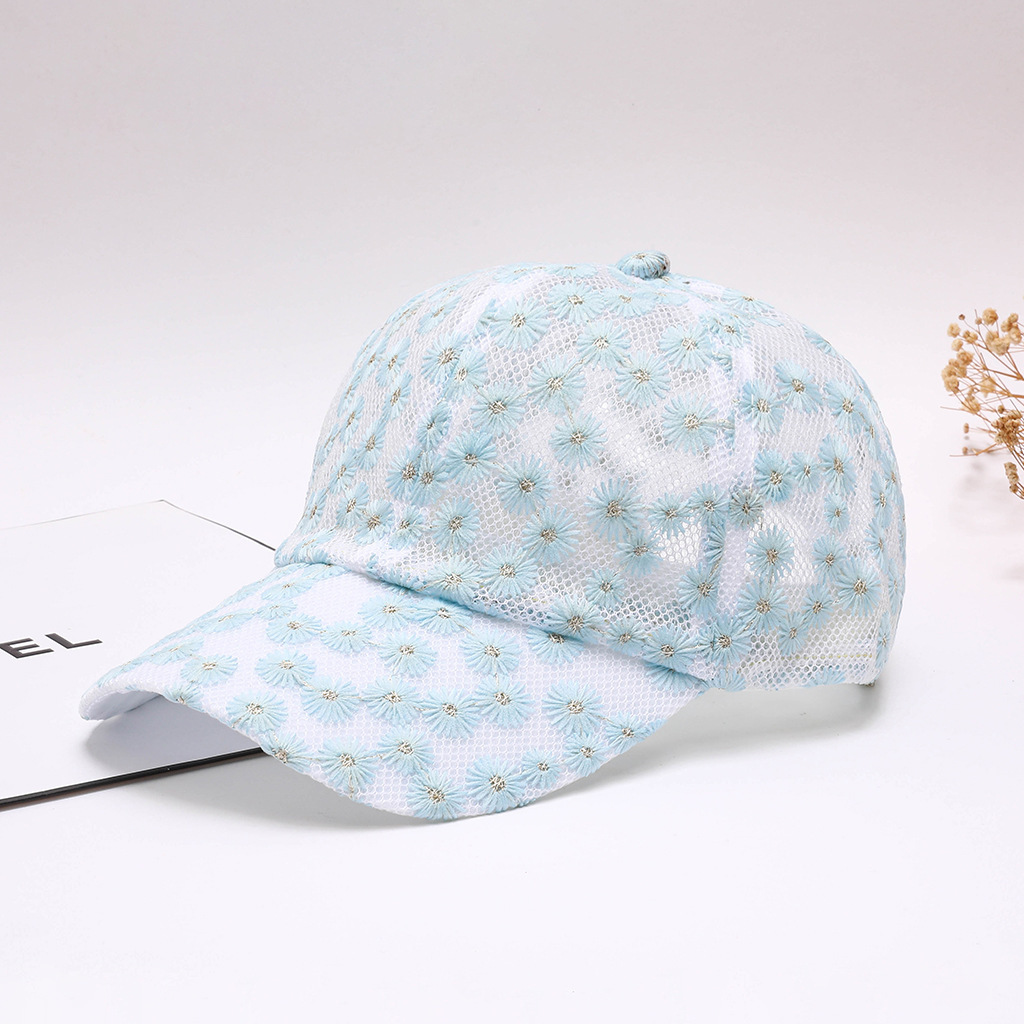 Gorra de Béisbol con Bordado de Margaritas Caladas | Estilo Retro Artístico para Mujer | Verano - Imagen 7