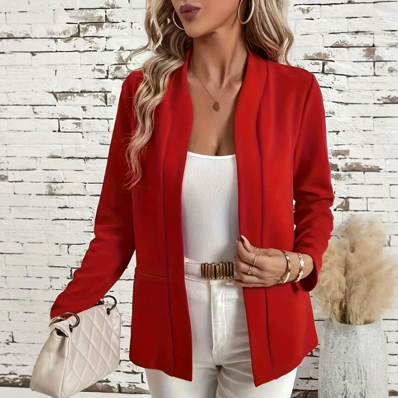 Cárdigan Chaqueta Ligera para Mujer | Jersey de Punto Abierto Color Negro | Entretiempo