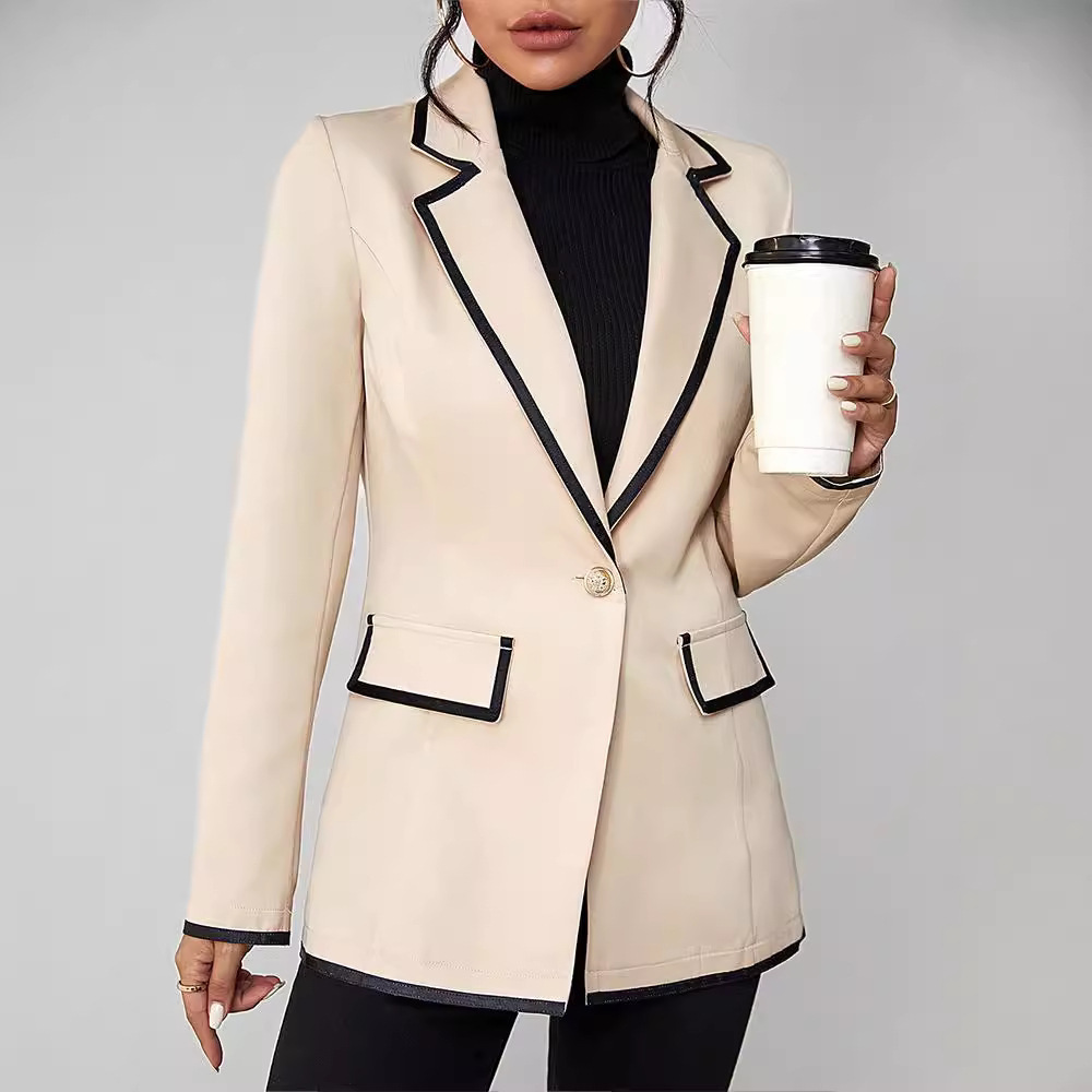 Blazer Elegante para Mujer | Americana Casual Chic Color Albaricoque | Entretiempo - Imagen 8