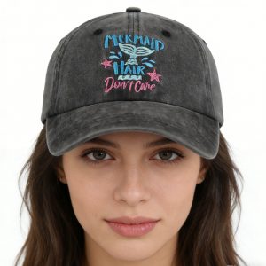 Gorra de Moda con Frase MERMAID HAIR Don't Care | Unisex Divertida y Original | Regalo Ideal