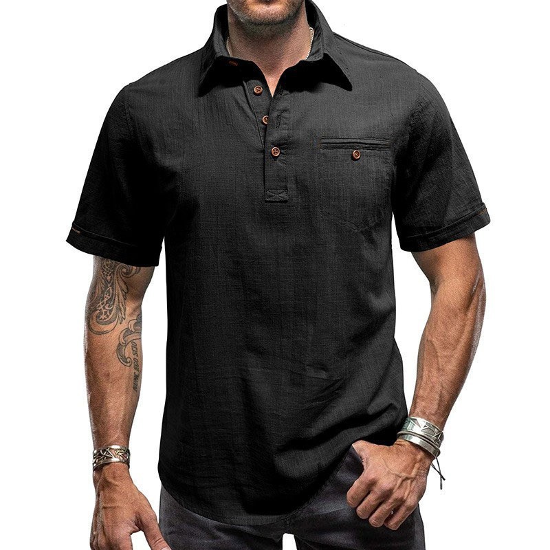 Camisa Hawaiana de Manga Corta para Hombre | Verde Militar para Playa y Verano - Imagen 9