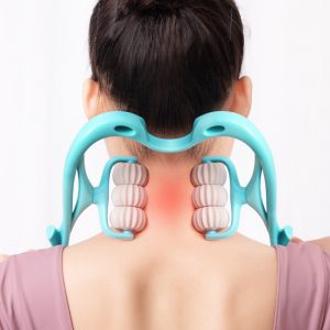 Masajeador de Cuello de 6 Ruedas | Rodillo Manual Multifuncional | Alivia Dolores y Tensión Muscular | TiendasFR