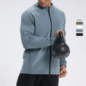 Chaqueta Cortavientos de Cuello Alto para Hombre | Ligera para Running y Entrenamiento