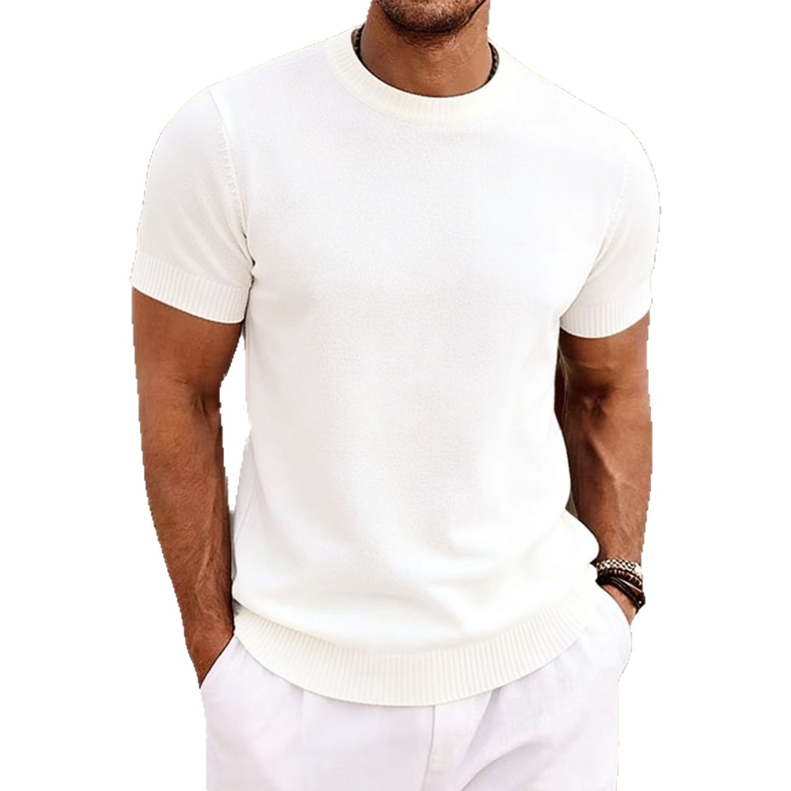 Camiseta Moderna y Versátil para Hombre | Negro Básico para Todo el Año - Imagen 10