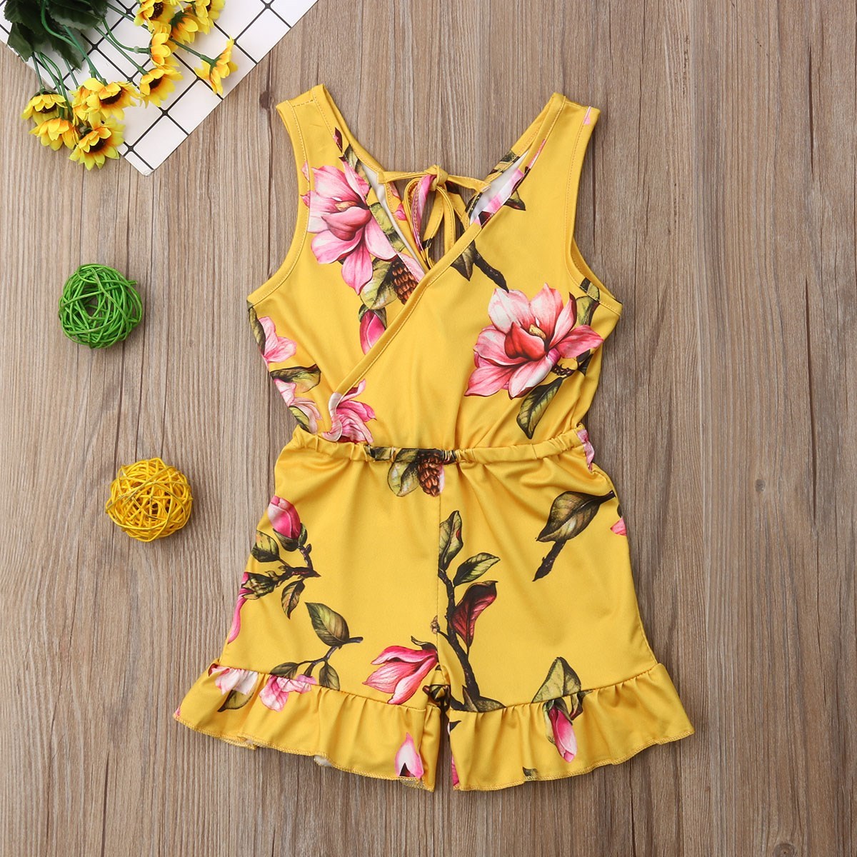 Conjunto Floral de Verano para Niña | Blanco | Tallas 90-130 cm | Ropa Fresca y Elegante para Bebé y Niña | TiendasFR - Imagen 2