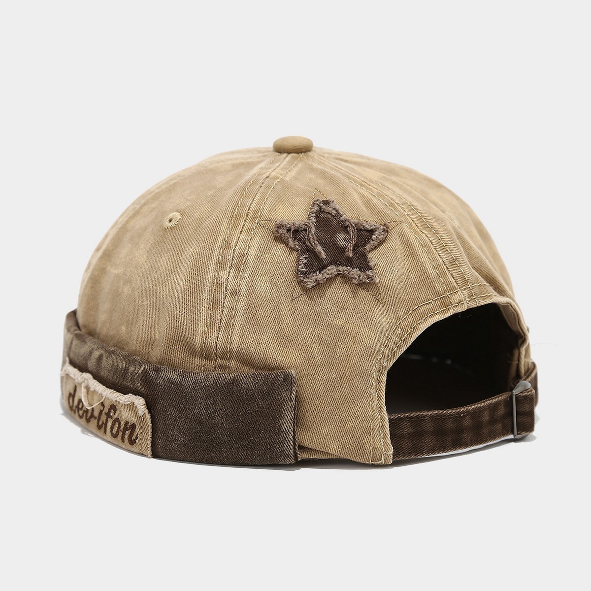 Sombrero Vintage con Bordes Deshilachados y Parche de Estrella | Unisex Verano - Imagen 2