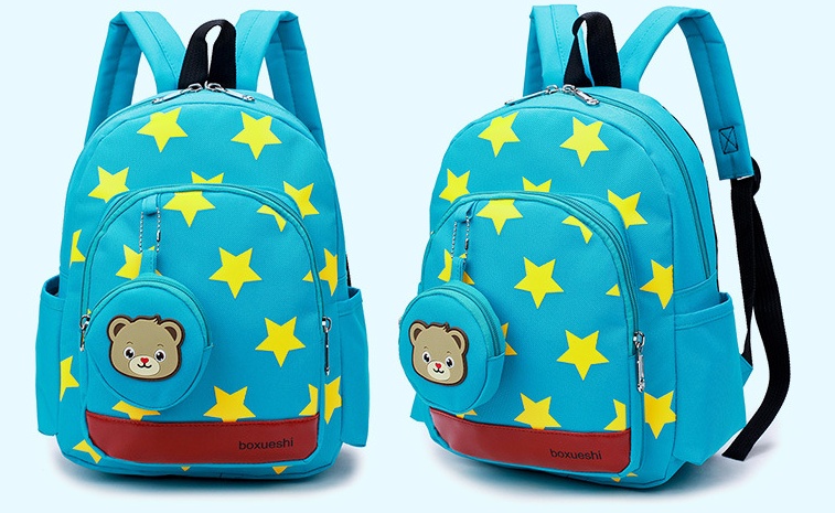 Mochila Infantil con Forma de Osito para Niños | Azul Oscuro | Doble Bandolera | Ligera y Divertida para Jardín | TiendasFR - Imagen 6