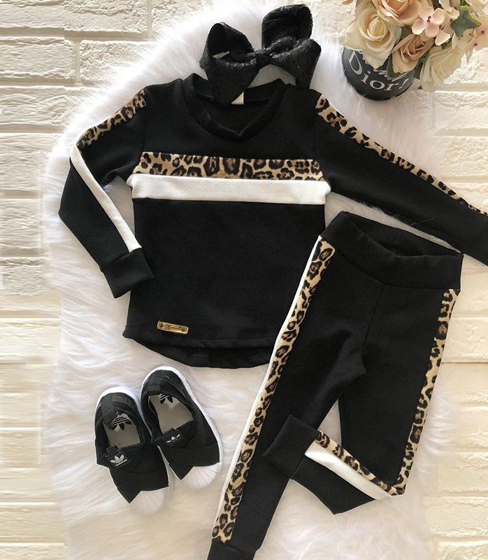 Conjunto de Otoño Invierno para Niña | Negro | Tallas 12M-5T | Ropa Cálida y Cómoda para Bebé y Niña | TiendasFR - Imagen 5