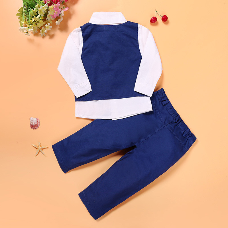 Conjunto Infantil Chaleco + Pantalón para Niño | Azul Caballero | Tallas 2T-7T | Ropa de Ceremonia, Comunión y Boda | TiendasFR - Imagen 3