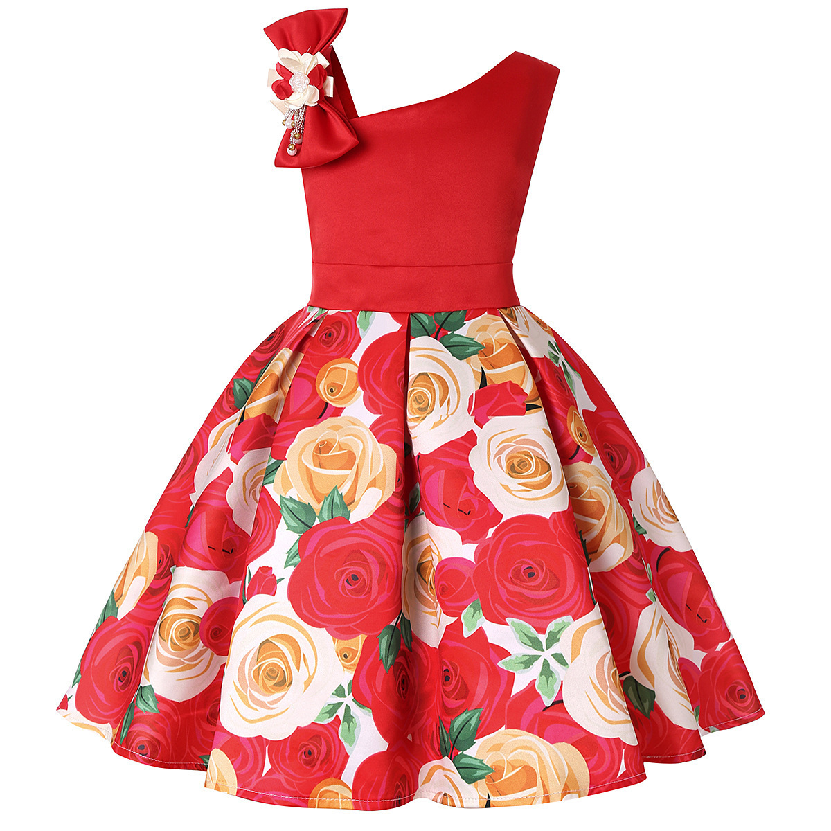 Vestido de Princesa con Estampado Digital para Niña | Azul | Tallas 100-150 cm | Ropa Elegante para Eventos y Diario | TiendasFR - Imagen 5