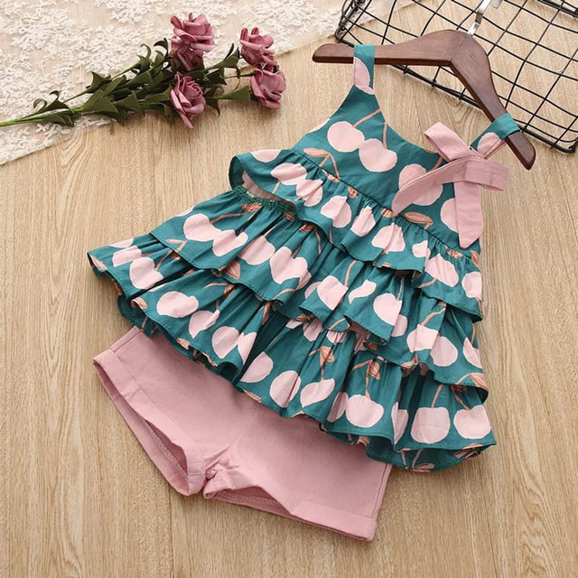Conjunto de Camiseta y Pantalón Corto para Niña | Azul | Tallas 3T-7 | Ropa Fresca y Cómoda para Verano | TiendasFR - Imagen 4