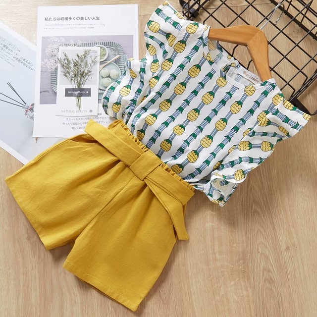 Conjunto de Camiseta y Pantalón Corto para Niña | Azul | Tallas 3T-7 | Ropa Fresca y Cómoda para Verano | TiendasFR - Imagen 5