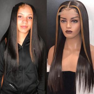 Peluca de Cabello Natural con Encaje Frontal | 13x5x1 Liso | Mechas 1B/27 | 10-20 Pulgadas | TiendasFR