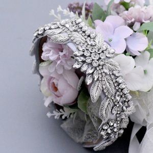 Diadema de Alta Gama con Diamantes | Accesorio Brillante | Color Gris | Eventos Especiales | TiendasFR