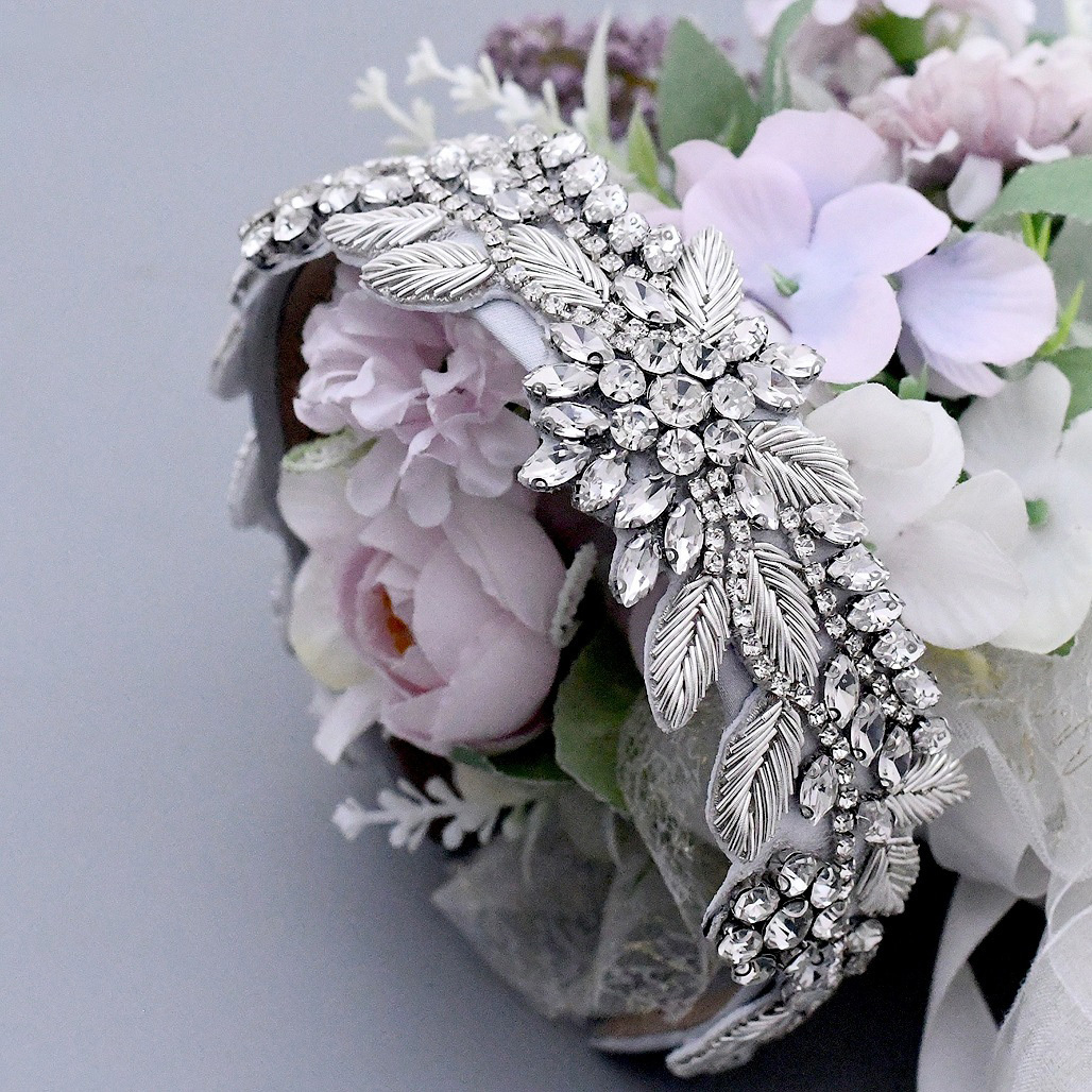 Diadema de Alta Gama con Diamantes | Accesorio Brillante | Color Gris | Eventos Especiales | TiendasFR