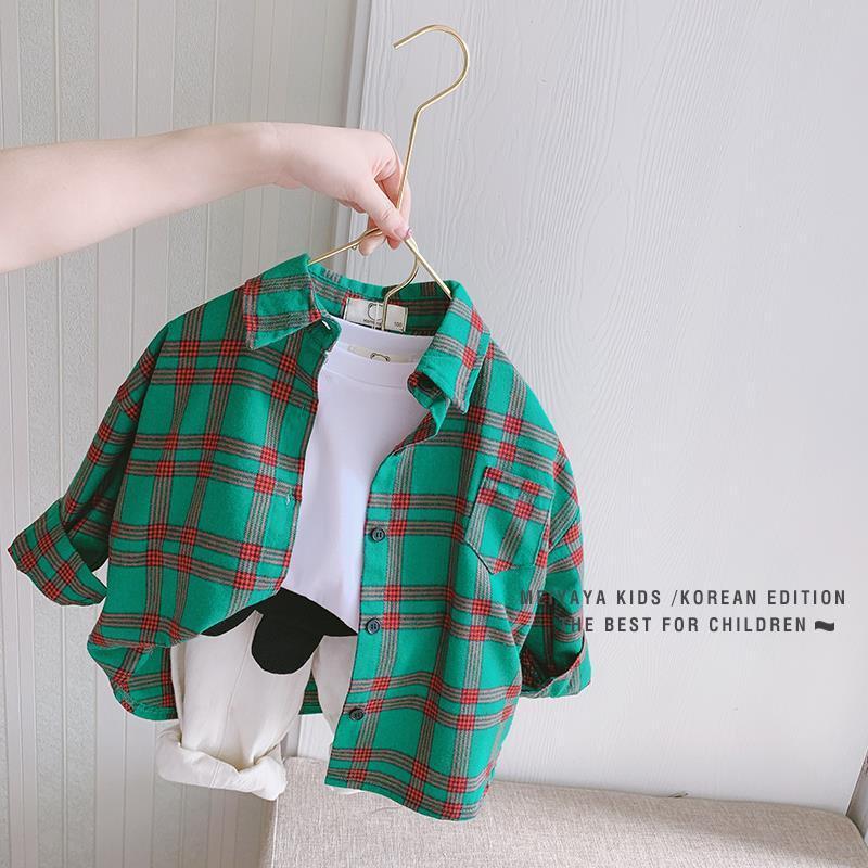 Camisa de Cuadros para Niño | Azul | Tallas 90-140 cm | Ropa Casual para Diario y Colegio | TiendasFR