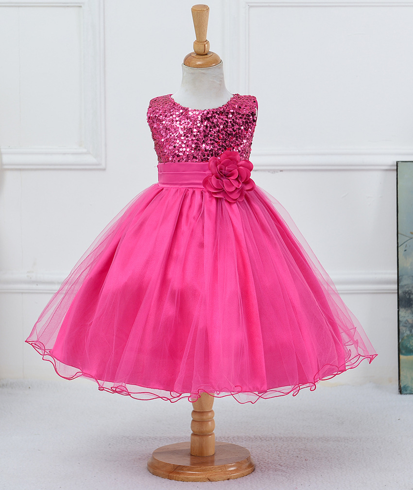 Vestido de Lentejuelas para Bebé Niña | Negro | Tallas S-130 cm | Elegante para Bodas y Comuniones | TiendasFR - Imagen 2
