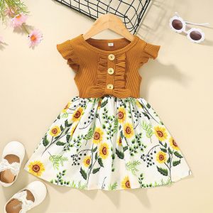 Conjunto de Verano Negro para Niña | Fresco y Cómodo | Tallas 80-120 cm | Ropa para Bebé y Niña Pequeña | TiendasFR