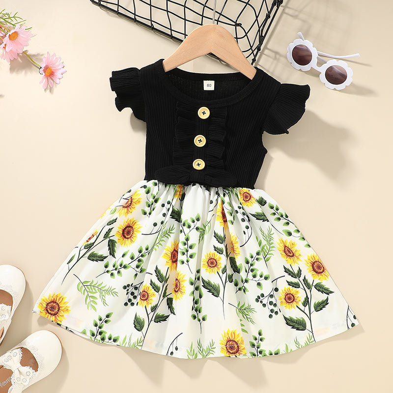Conjunto de Verano Negro para Niña | Fresco y Cómodo | Tallas 80-120 cm | Ropa para Bebé y Niña Pequeña | TiendasFR - Imagen 3