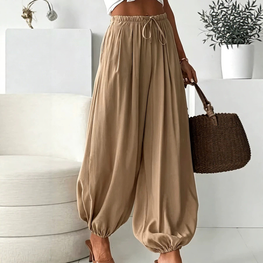 Pantalones de Verano con Cintura Elástica para Mujer | Largo hasta el Tobillo | Cómodos y Frescos - Imagen 2