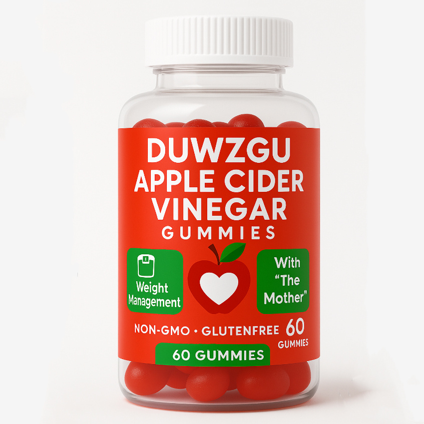 Vinagre de Manzana Gummies | 60 Gomitas | Non-GMO y Sin Gluten | Apoyo Digestivo | Sabor Agradable | TiendasFR