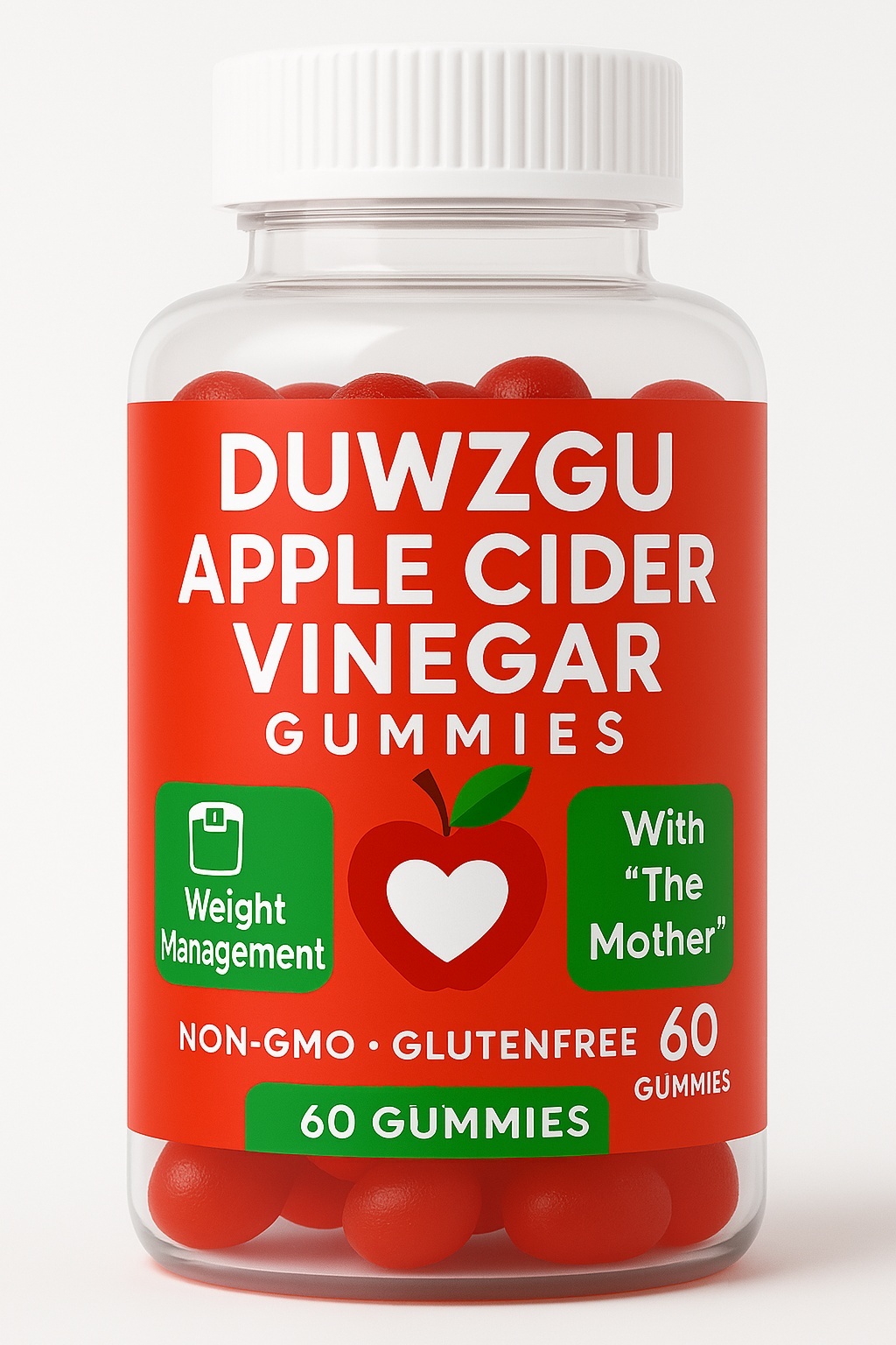 Vinagre de Manzana Gummies | 60 Gomitas | Non-GMO y Sin Gluten | Apoyo Digestivo | Sabor Agradable | TiendasFR - Imagen 4