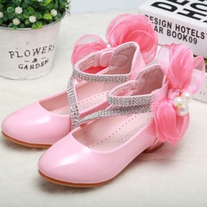 Zapatos de Princesa con Tacón para Niña | Rosas | Tallas 26-36 | Elegantes para Comunión y Bodas | TiendasFR