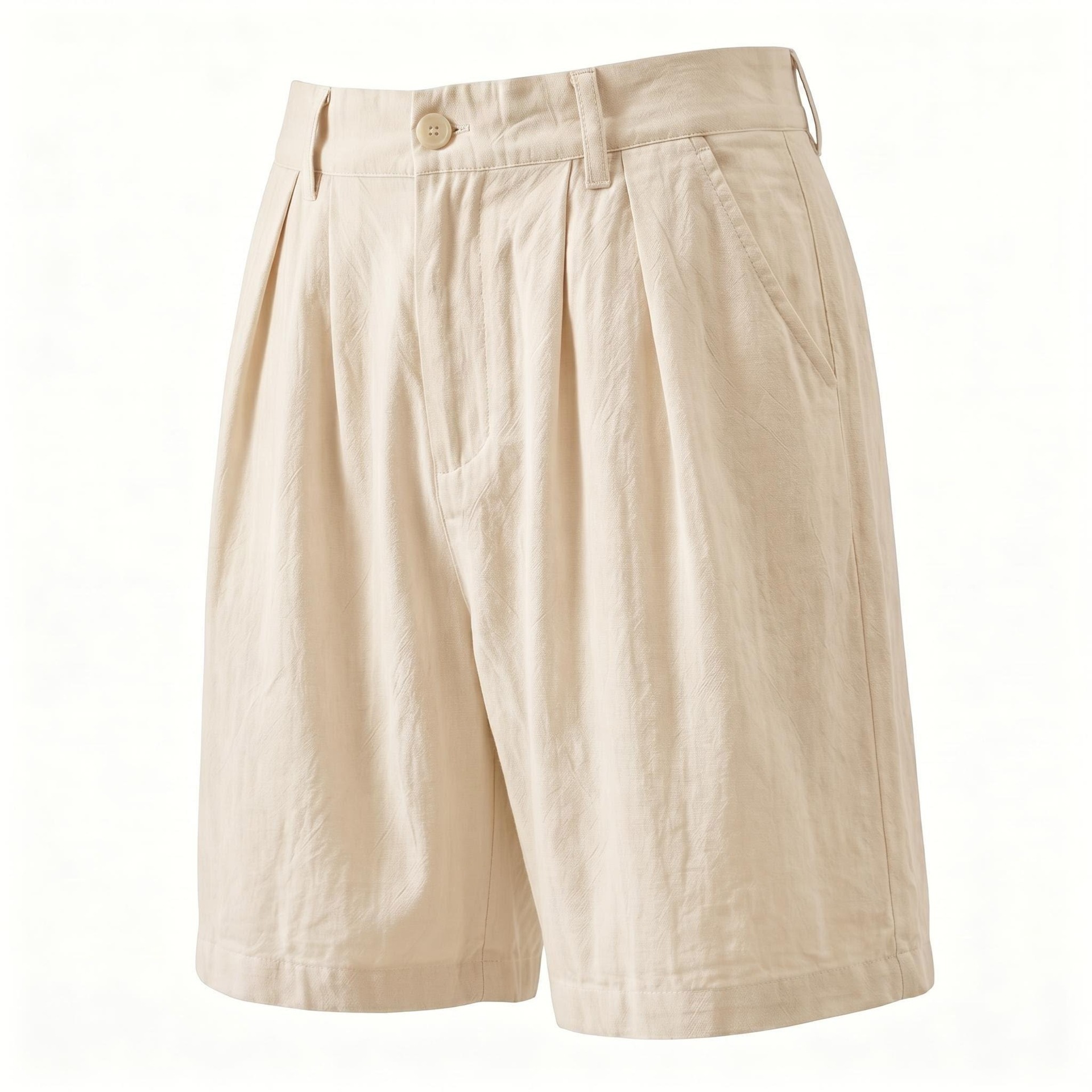 Pantalones Capri Casuales Pierna Recta Estilo Resort para Hombre | Albaricoque Verano - Imagen 5