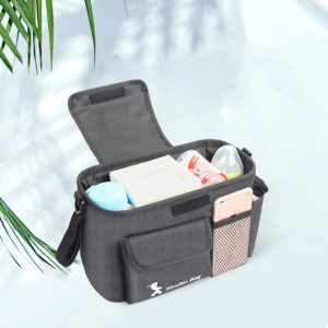 Organizador para Cochecito de Bebé | Bolsa Portaobjetos Multifuncional | Negra | Práctica y Resistente | TiendasFR