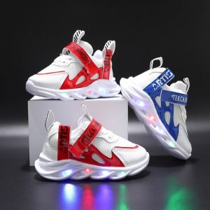 Zapatillas Luminosas con Letras para Niño | Malla Transpirable | Tallas 21-30 | Deportivas con Luces | TiendasFR