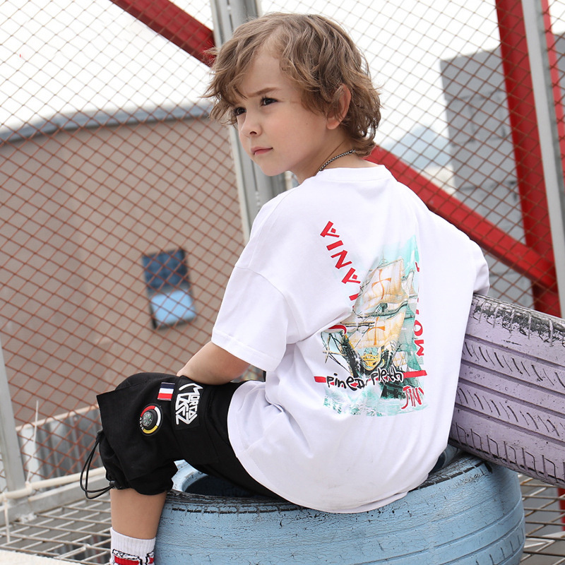 Camiseta Estampada para Niño | Negra | Tallas 120-160 cm | Ropa Moderna para Diario y Colegio | TiendasFR - Imagen 2