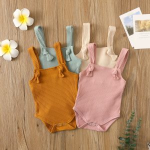 Pelele de Algodón para Bebé | Beige | Tallas 60-100 cm | Mono Suave y Cómodo para Recién Nacido | TiendasFR