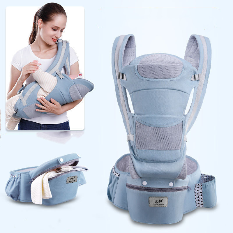 Portabebés Ergonómico 3 en 1 | Canguro Frontal y Espalda | Azul | Para Bebés 0-24 Meses | TiendasFR - Imagen 2
