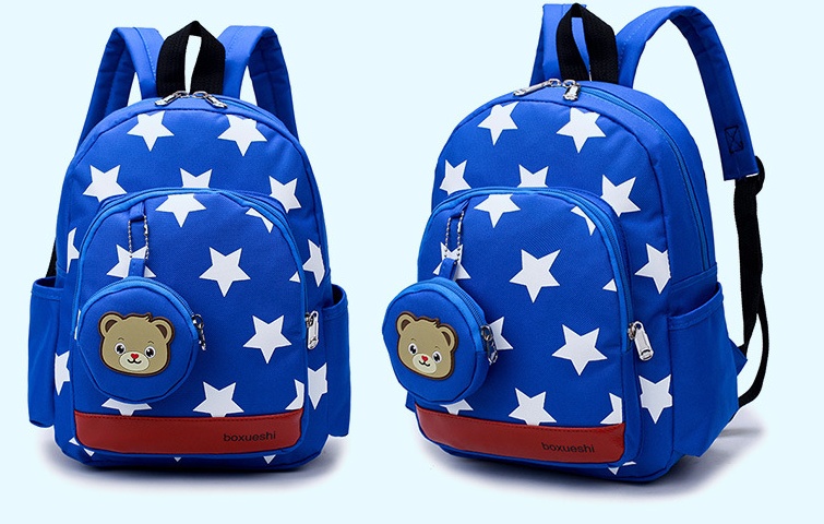 Mochila Infantil con Forma de Osito para Niños | Azul Oscuro | Doble Bandolera | Ligera y Divertida para Jardín | TiendasFR - Imagen 5