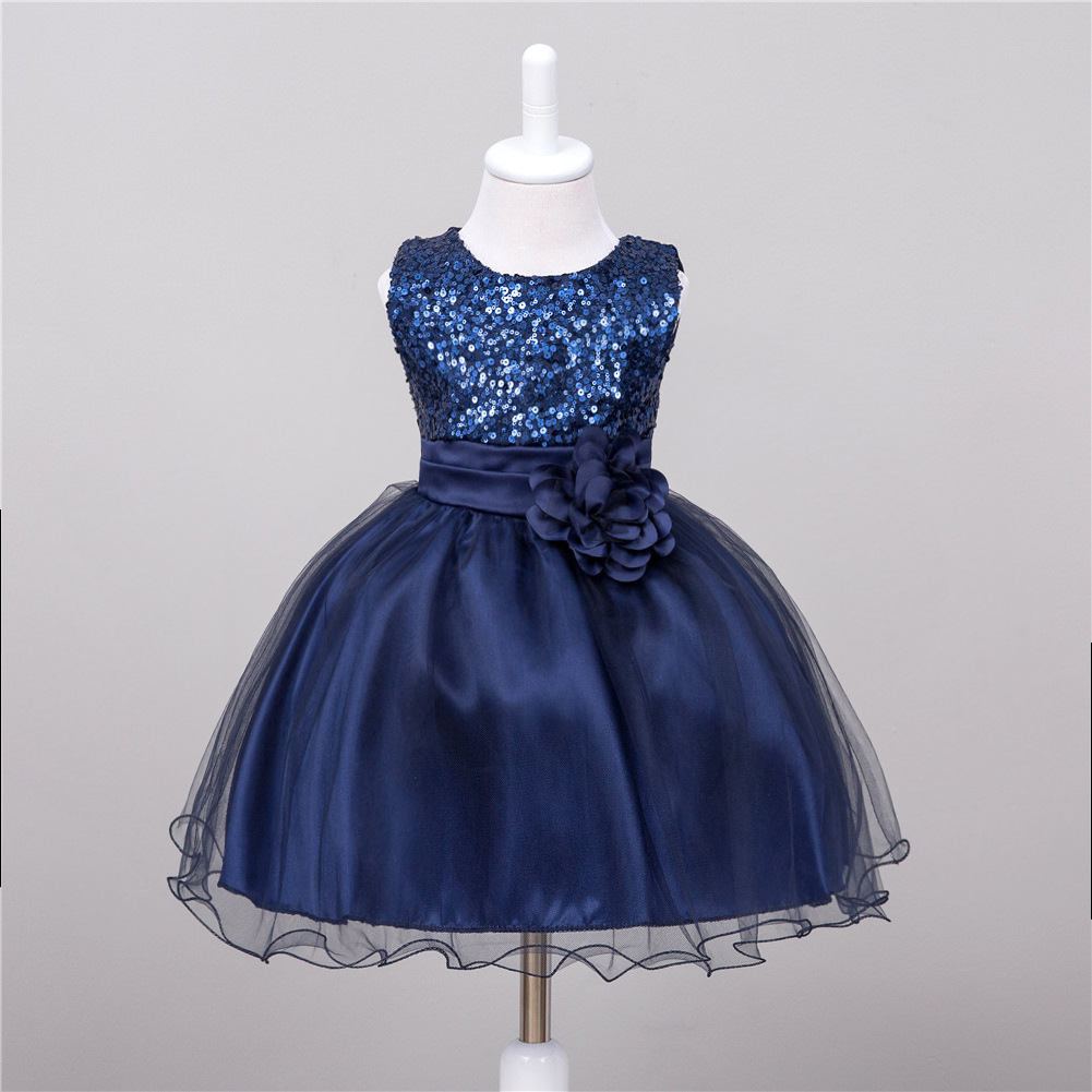 Vestido de Lentejuelas para Bebé Niña | Negro | Tallas S-130 cm | Elegante para Bodas y Comuniones | TiendasFR - Imagen 9