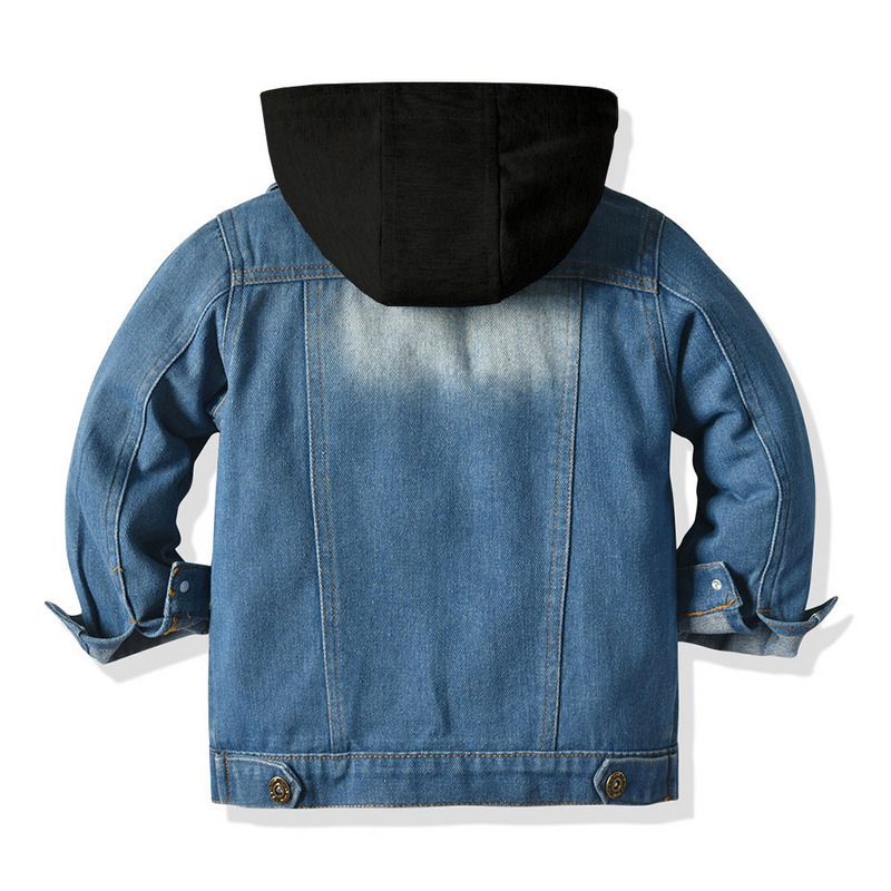 Chaqueta Vaquera con Capucha para Niño | Imitación Denim | Tallas 70-120 cm | Ropa de Otoño y Primavera | TiendasFR - Imagen 4