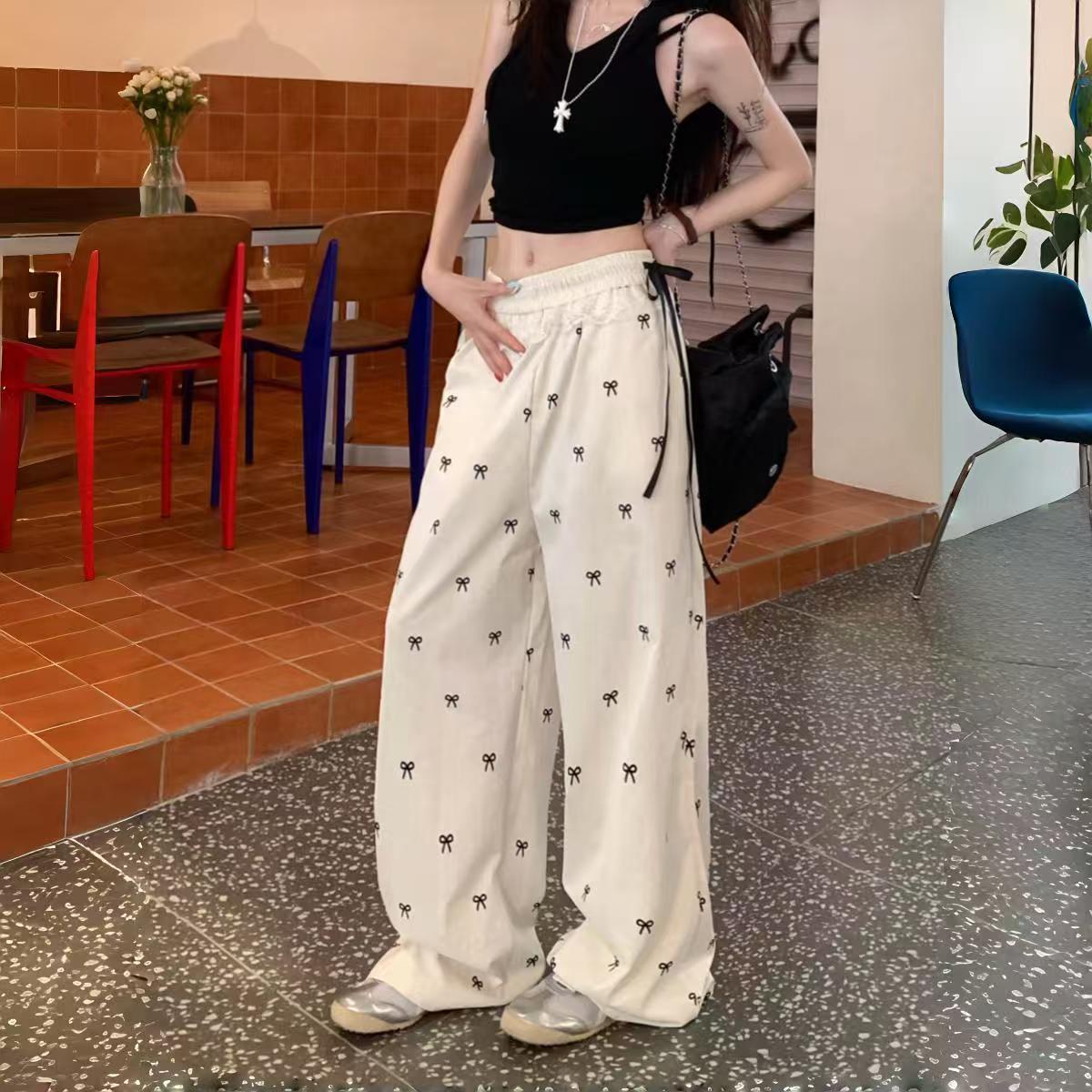 Pantalones de Pierna Ancha con Encaje y Lazo | Elegantes y Románticos para Mujer | Verano 2026 - Imagen 4
