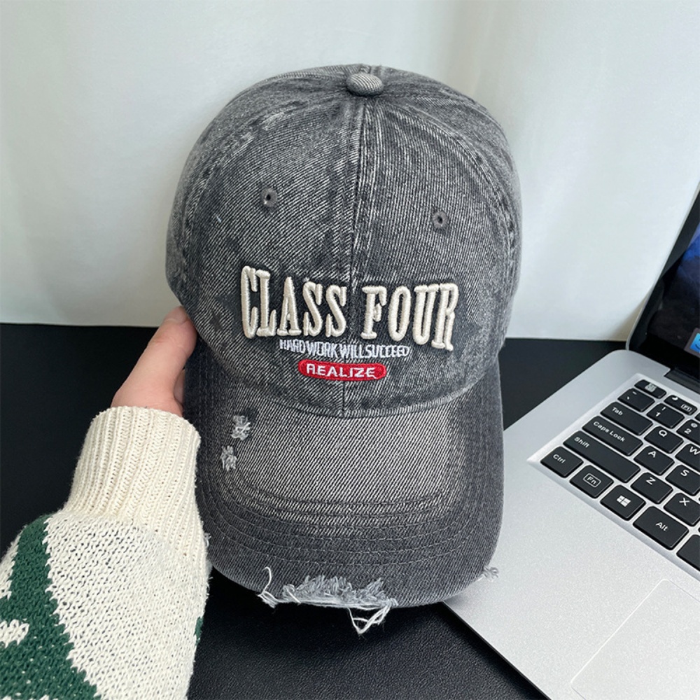 Gorra de Béisbol Vintage con Letras 3D y Efecto Desgastado para Hombre - Imagen 4