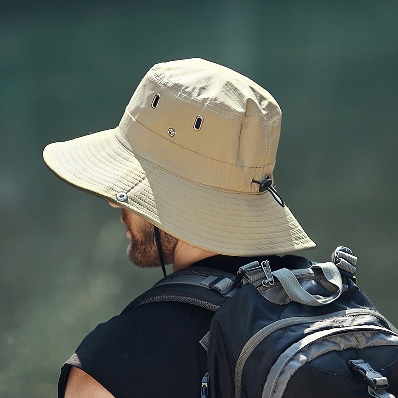 Sombrero Tipo Cubo Ajustable para Hombre | Bucket Hat Verde Militar Primavera-Verano - Imagen 7