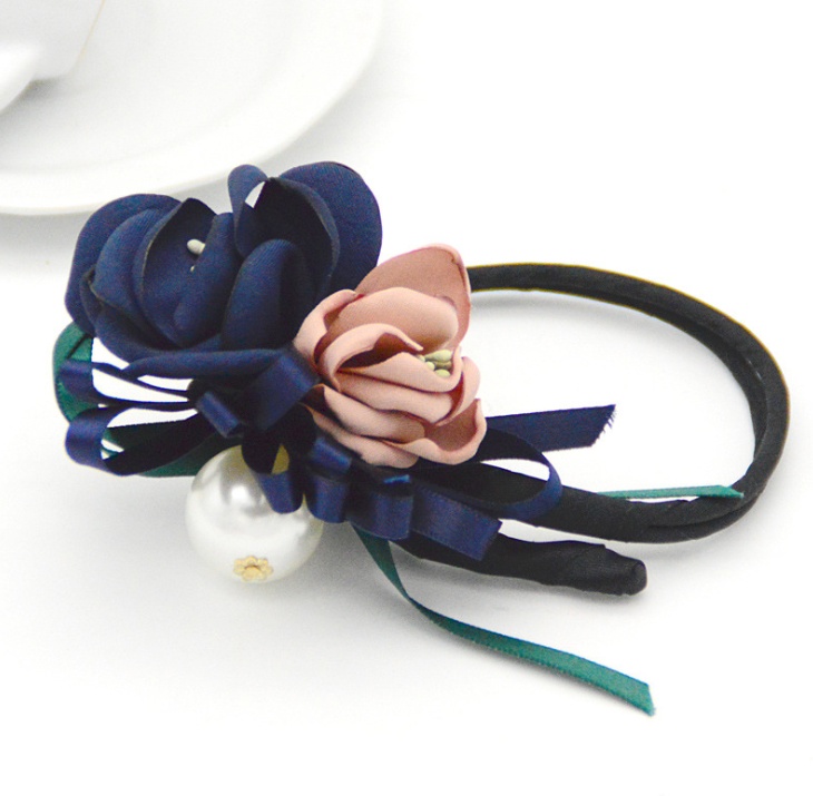 Pinza de Pelo Coreana con Flor y Perlas | Coletero Decorativo | Accesorio Elegante para Mujer y Niña | TiendasFR - Imagen 8