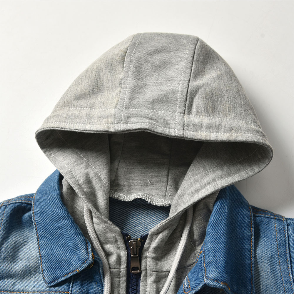 Chaqueta Vaquera con Capucha para Niño | Imitación Denim | Tallas 70-120 cm | Ropa de Otoño y Primavera | TiendasFR - Imagen 5