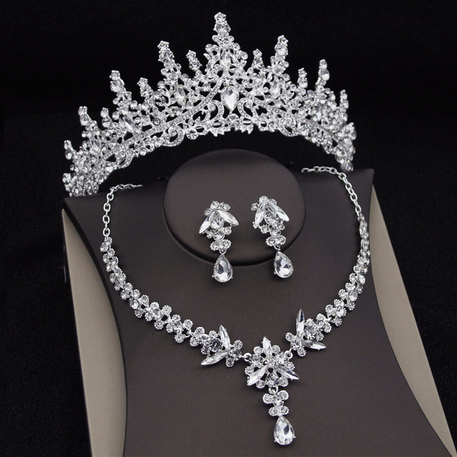 Tiara de Lujo Royal Queen | Conjunto Joyería Nupcial | Corona para Novia | Eventos Especiales | TiendasFR - Imagen 6