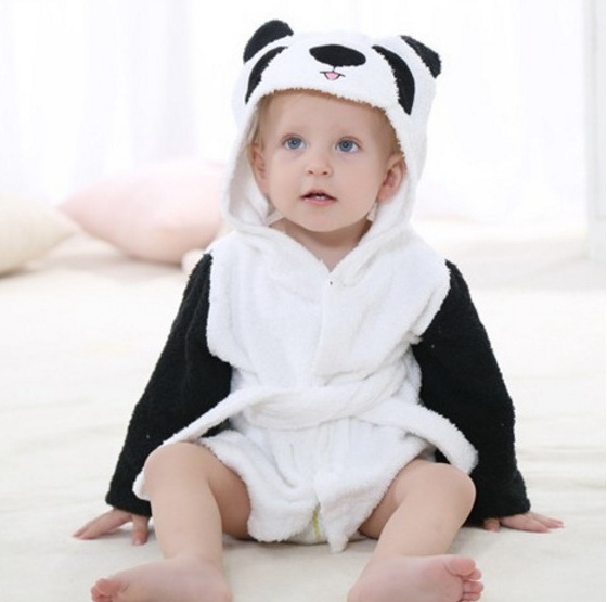 Albornoz de Panda para Bebé | Capucha con Orejas | Tallas S-130 cm | Bata Suave y Cálida para Recién Nacido | TiendasFR - Imagen 9