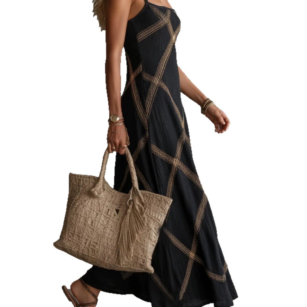 Vestido de Tirantes a Rayas para Mujer | Color Liso y Estampado | Primavera-Verano 2026 - Imagen 5