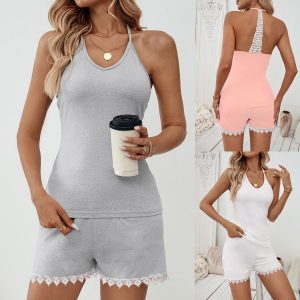 Conjunto de Top sin Mangas y Shorts de Ganchillo | Estilo Bohemio Artesanal | Verano 2026